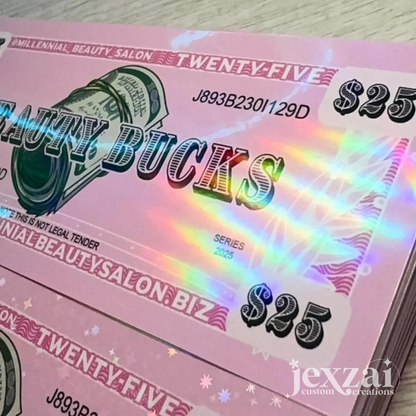 Holographic Beauty Bucks