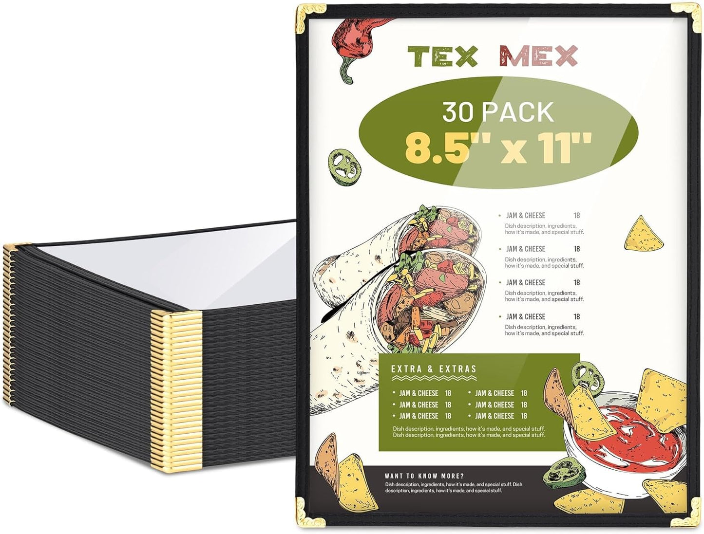 2-View Menu with Clear Cover