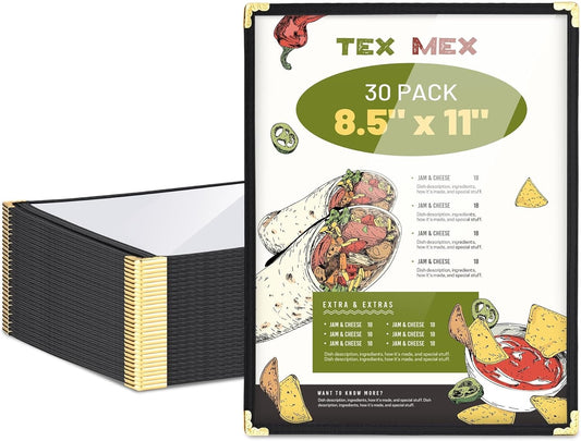 2-View Menu with Clear Cover