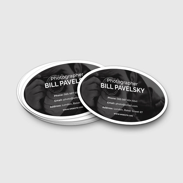 Oval Magnet Business Cards