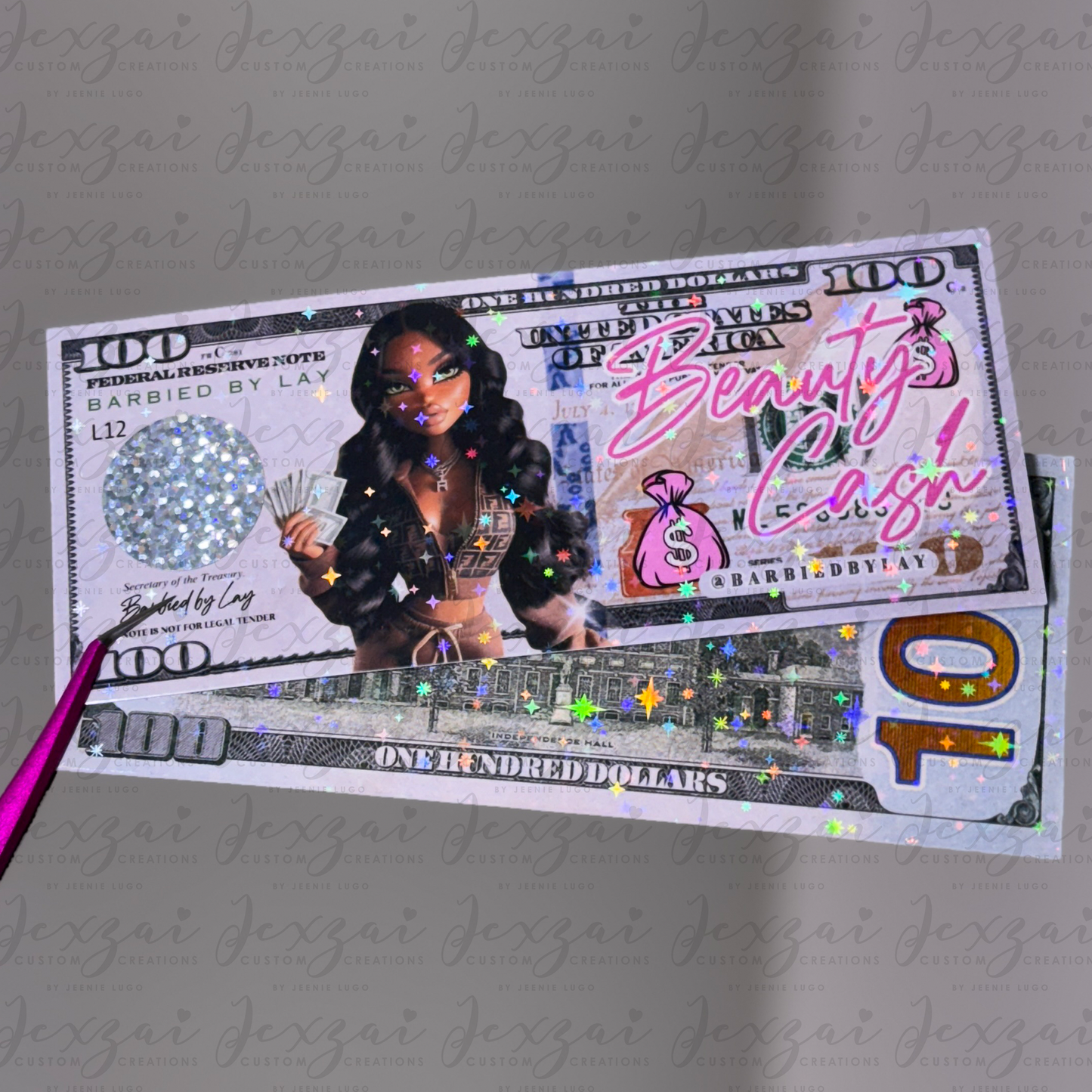 Holographic Scratch Off Beauty Bucks